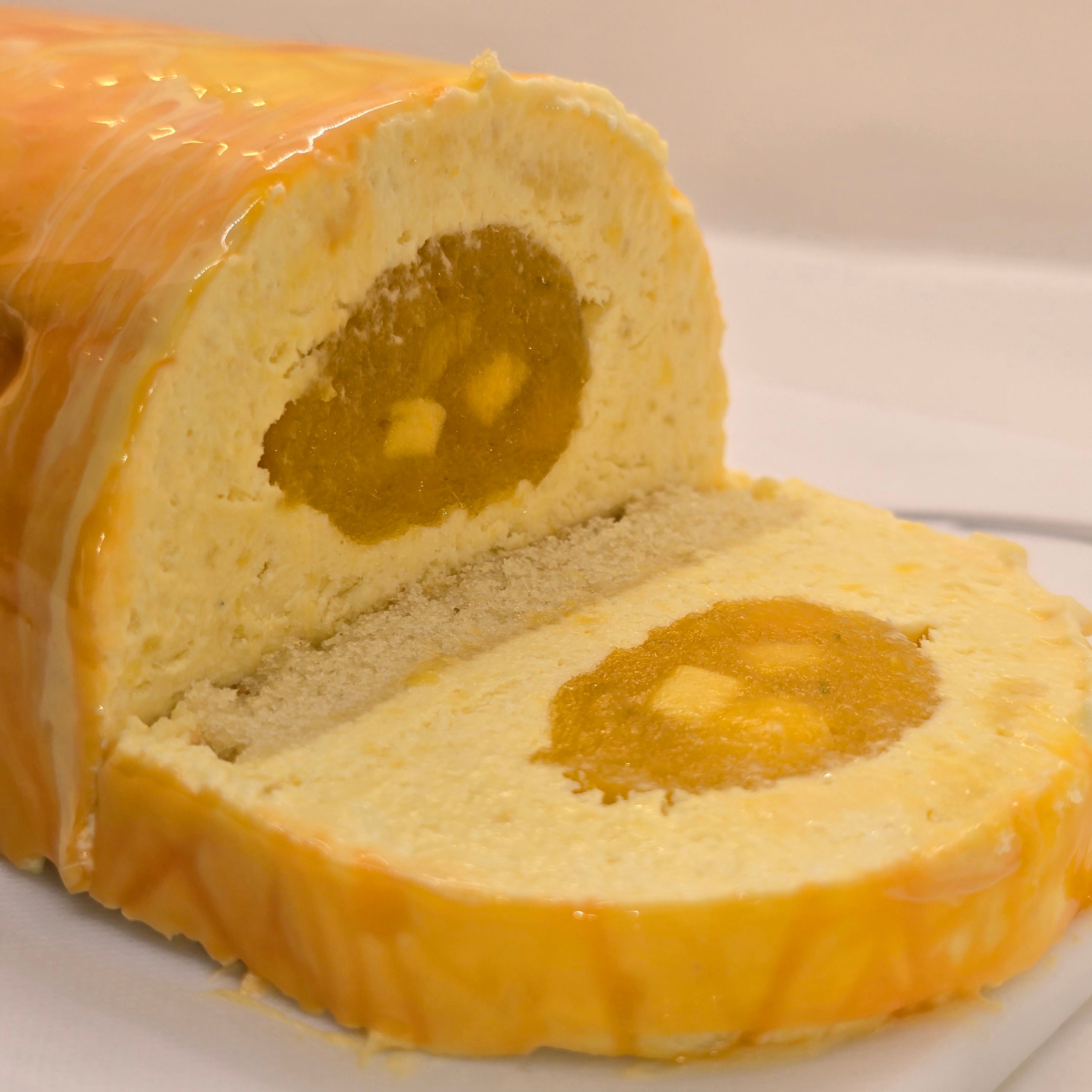 Bûche mangue citron