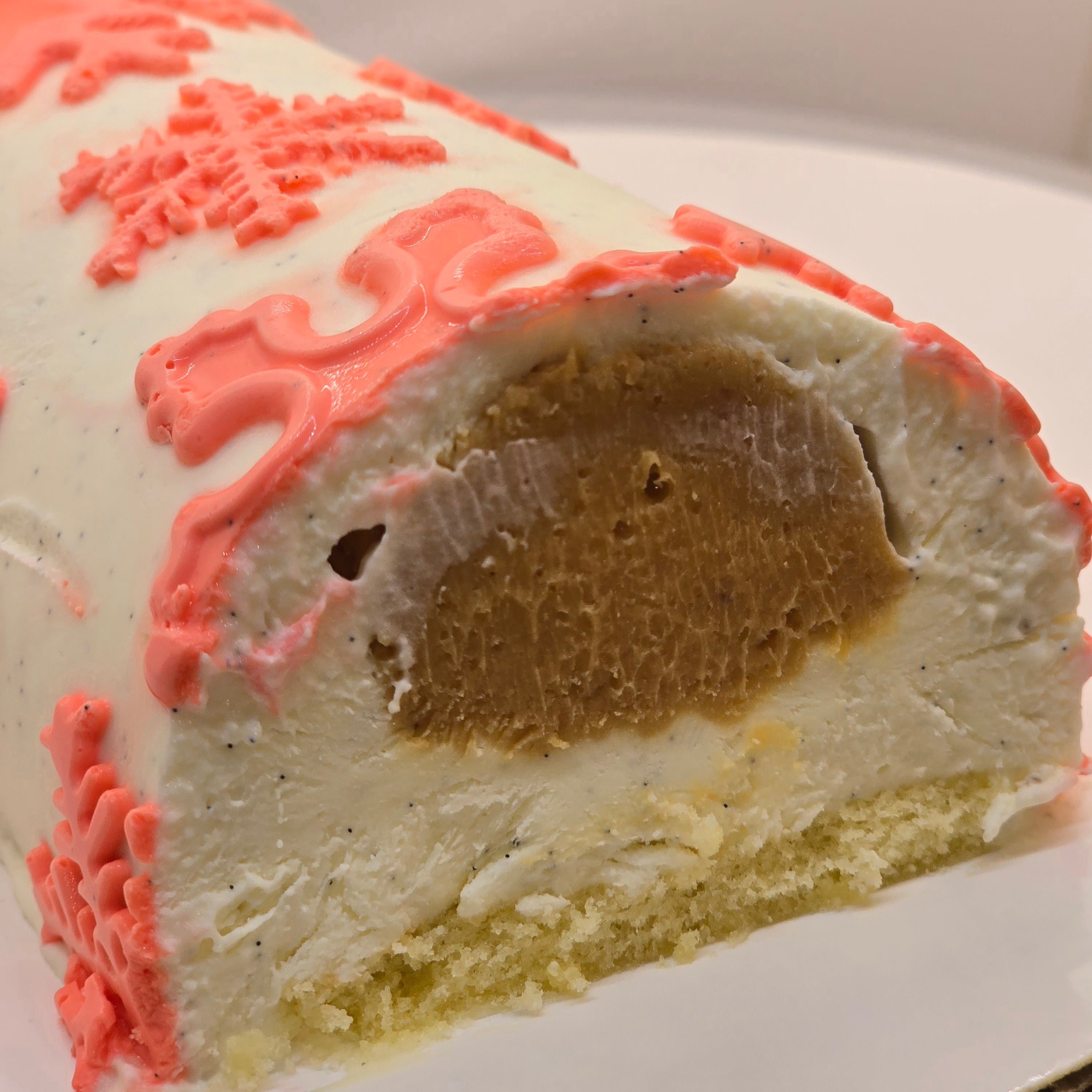 Bûche caramel vanille